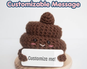 Personalisierbares Geschenk zur emotionalen Unterstützung mit einem positiven Kackhaufen-Emoji