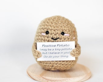 Crocheted Positive Potato: Emotional Support Desk Decor