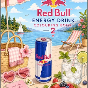 Målarbok med energidrycker, volym 2 | Sommarsidor (digital nedladdning)