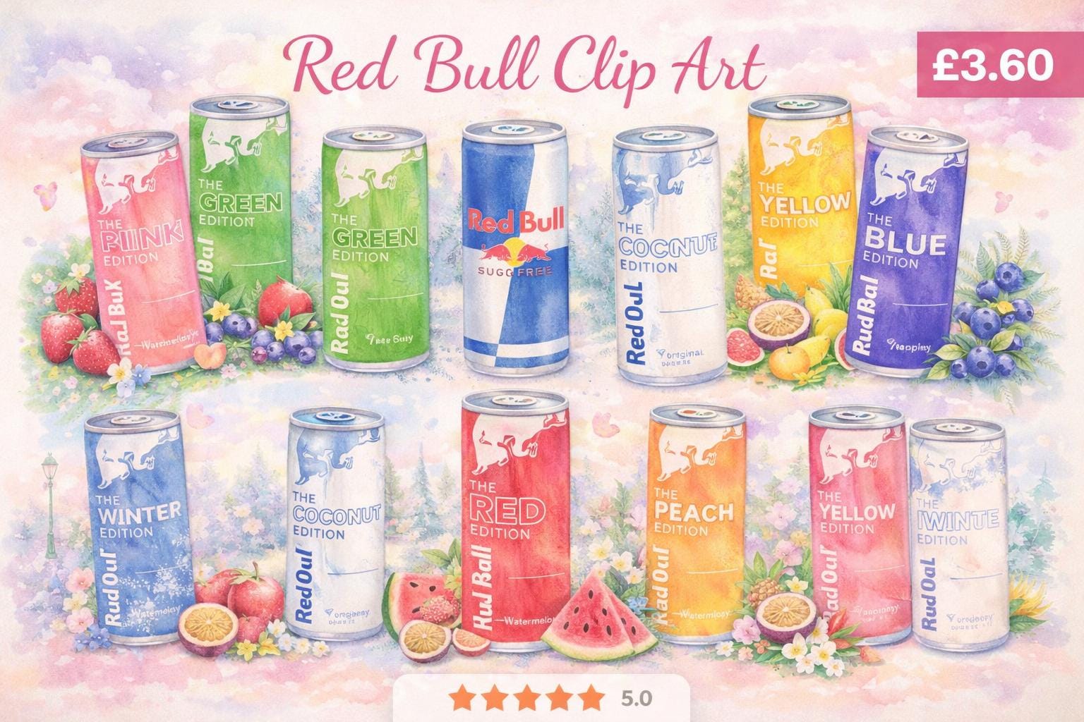 Red bull can - Etsy 日本