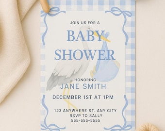 Invitación para baby shower de niño