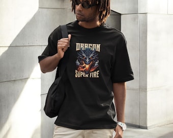 Dragon Super Fire Graphic Tee – Fierce Fire-Breathing Dragon T-Shirt, Fantasy Creature Streetwear, Bold Mythical Beast Unisex Tee