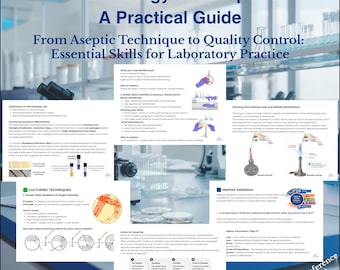 Proste techniki laboratoryjne z mikrobiologii /60 kart do nauki/6x8 do druku w formacie PDF