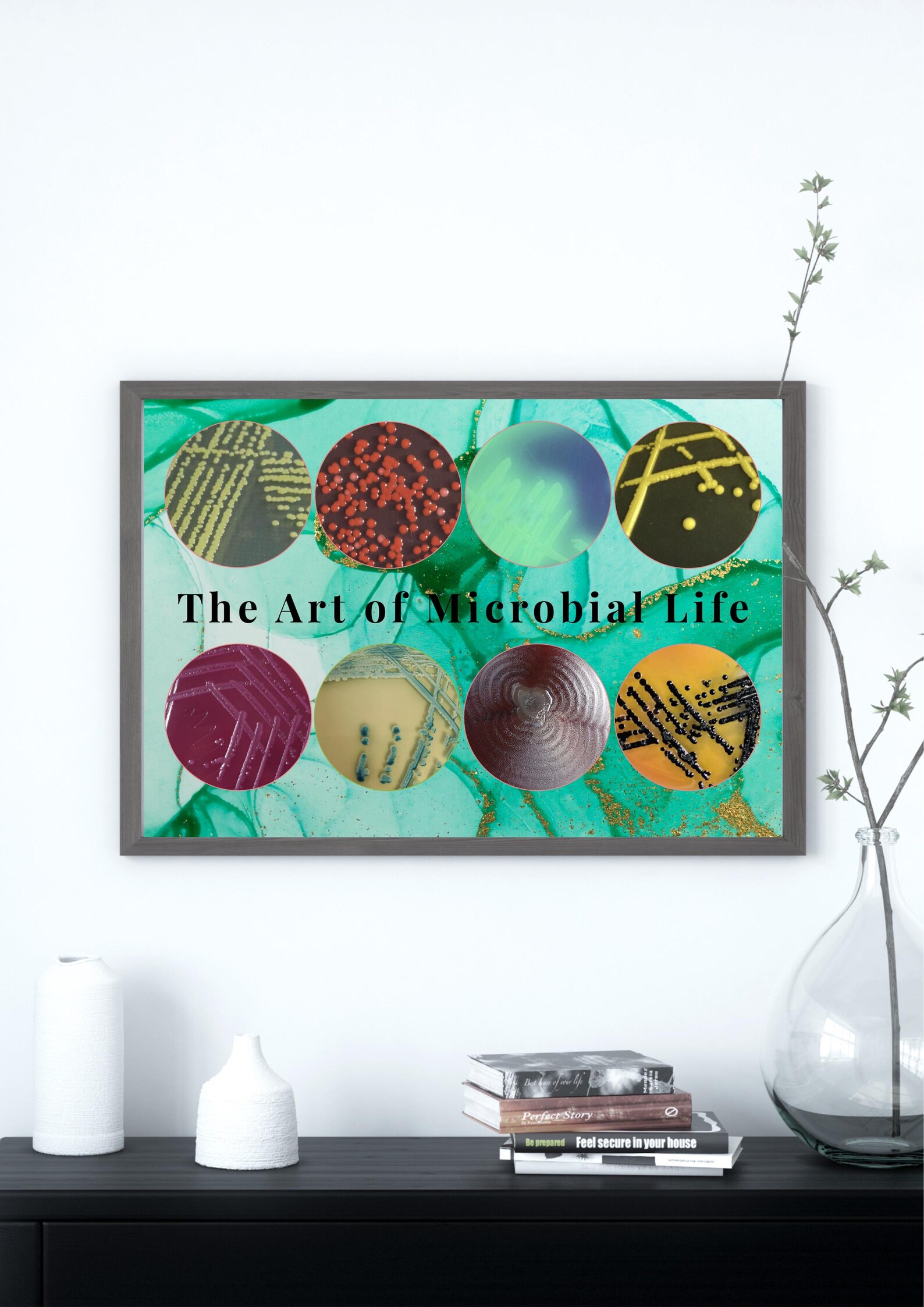 Bacterial Colonies Poster | Microbiology Art | Science Printable ...