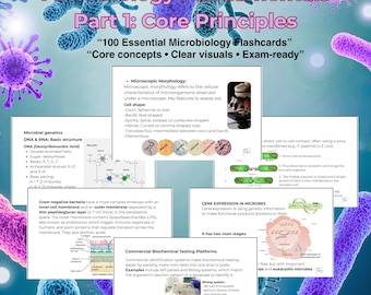 Tarjetas didácticas de microbiología: conceptos fundamentales (parte 1)