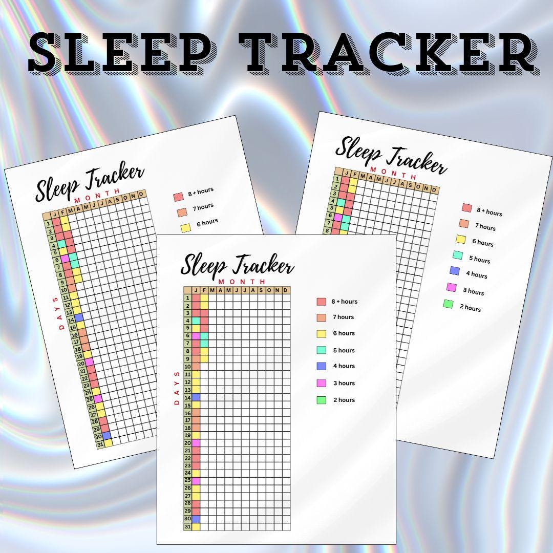Sleep Tracker Canva Template | Digital Planner Insert | - Etsy