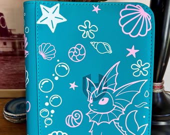 Handmade Vaporeon-Inspired TCG Card Binder | Holds 288 Cards | One-of-a-Kind Collector’s Piece