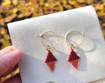 Earrings with red diamond pendant, AUTUMN 2026 COLLECTION