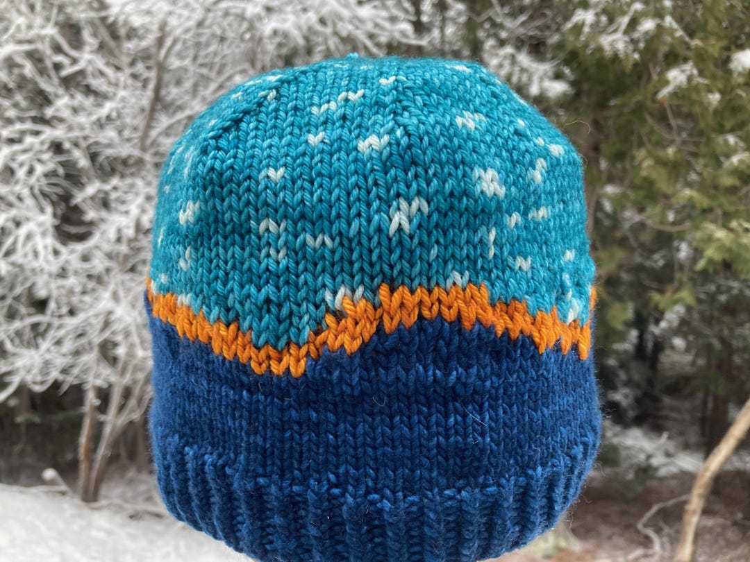 Hand Knit Toque-ocean Colors - Etsy