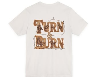 Western Rodeo Shirt Turn & Burn Barrel Racer Personalizable