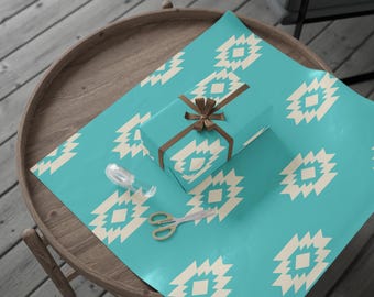 Southwestern Turquoise Gift Wrap Paper