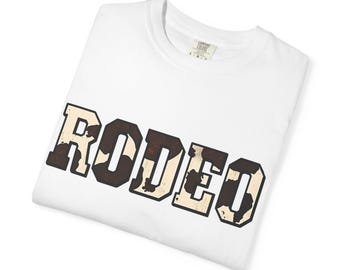 Camiseta vintage con estampado de vaca de rodeo: Camiseta gráfica western desgastada