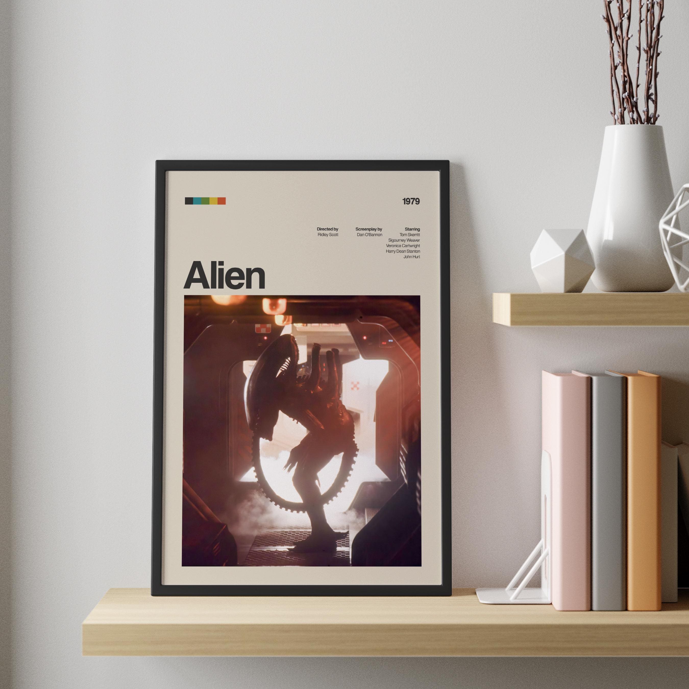 Alien Movie Poster, Retro Minimalist Movie Print - Etsy