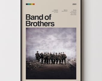 Pôster de Band of Brothers, impressão da série de TV Band of Brothers, arte de parede de Band of Brothers, pôster da série de TV, impressão de pôster de Band of Brothers