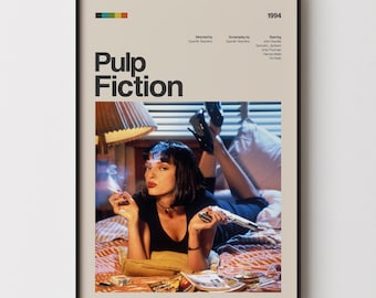 パルプ・フィクション・ダイナーのアートプリント：ヴィンスとジュール