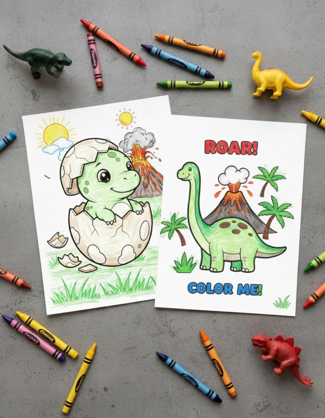 Printable Dinosaur Coloring Pages Bundle, 15 Fun Dino Coloring Sheets ...