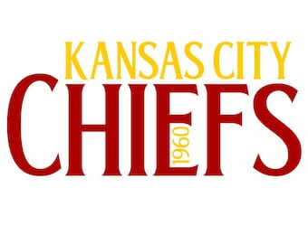 Chiefs, Kansas City, Established Year SVG File, Cut File, PNG File