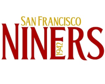 Niners, 49ers, Established Year SVG File, Cut File, PNG File