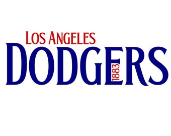Dodgers Established Year SVG File, Cut File, PNG File