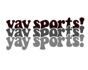 Yay Sports Bubble Letter SVG file, Cut File