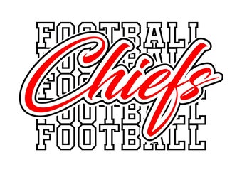 Chiefs Football Repeat SVG File, Cut File, PNG File