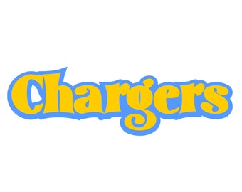 Chargers Retro SVG File, Cut File