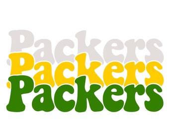 Packers Bubble Curved / Groovy / SVG File, Cut File