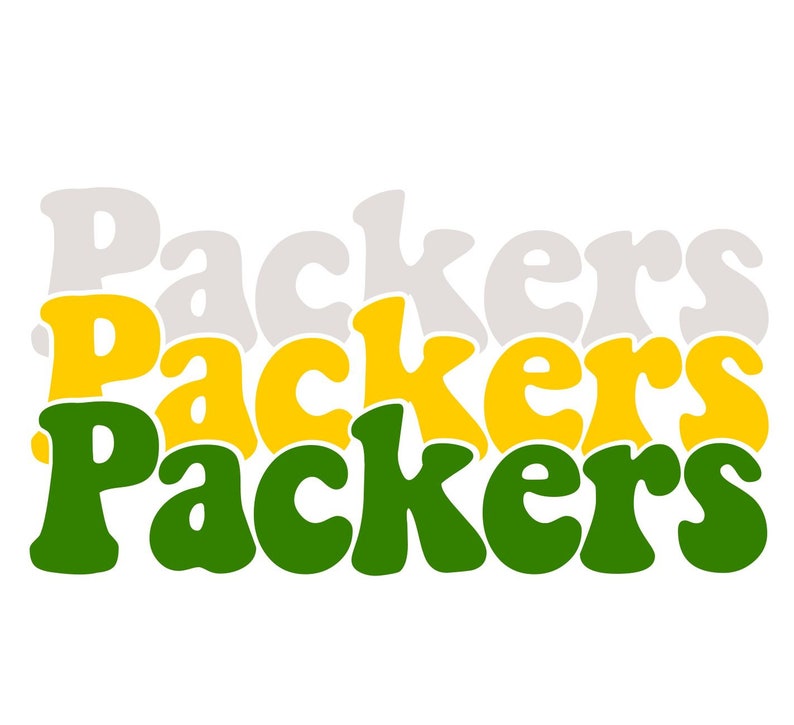 Packers Bubble Curved / Groovy / SVG File, Cut File image 1