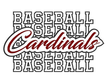 Cardinals Baseball Repeat, SVG File, PNG, Cut File