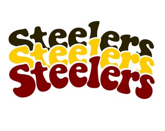 Steelers Bubble Curved / Groovy / SVG File, Cut File