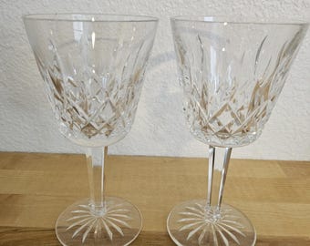 Vintage Waterford Crystal White Wine Glasses Set of 2