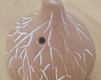 Vintage Garlic Bulb Terracotta Garlic Keeper Kitchen Storage Pot Ventilated
