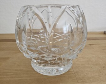 Vintage 24% Lead Crystal Vase Heavy Cut Crystal Bud Vase 4 Inch Vase