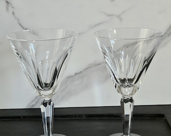 Waterford Crystal Martini Glasses Set of 2 Signed