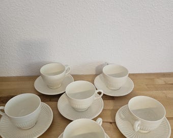Vintage Wedgwood Edme Tea Cups and Saucers Set of 6 | Made in England | Cottagecore