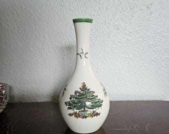 Vintage Spode English Christmas Tree Vase – S3324-E Bud Vase (7.5 in)