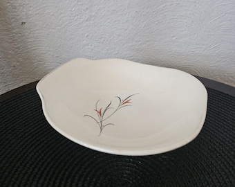 Vintage 1950s Mid-Century Modern Serving Plate | Asymmetrical Floral Design