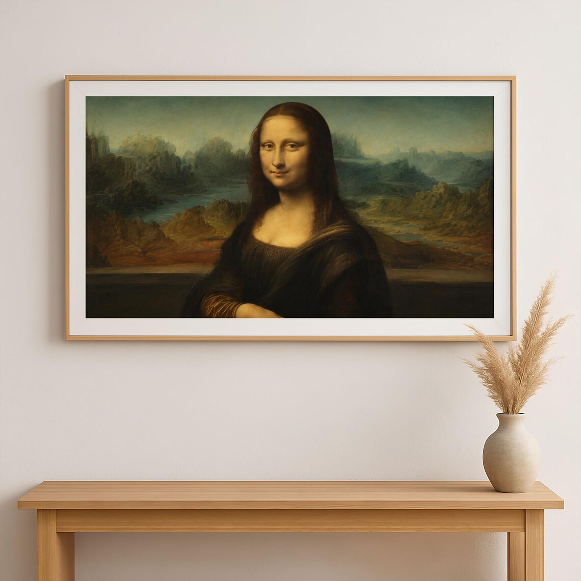 Mona Lisa Leonardo da Vinci shown in a room