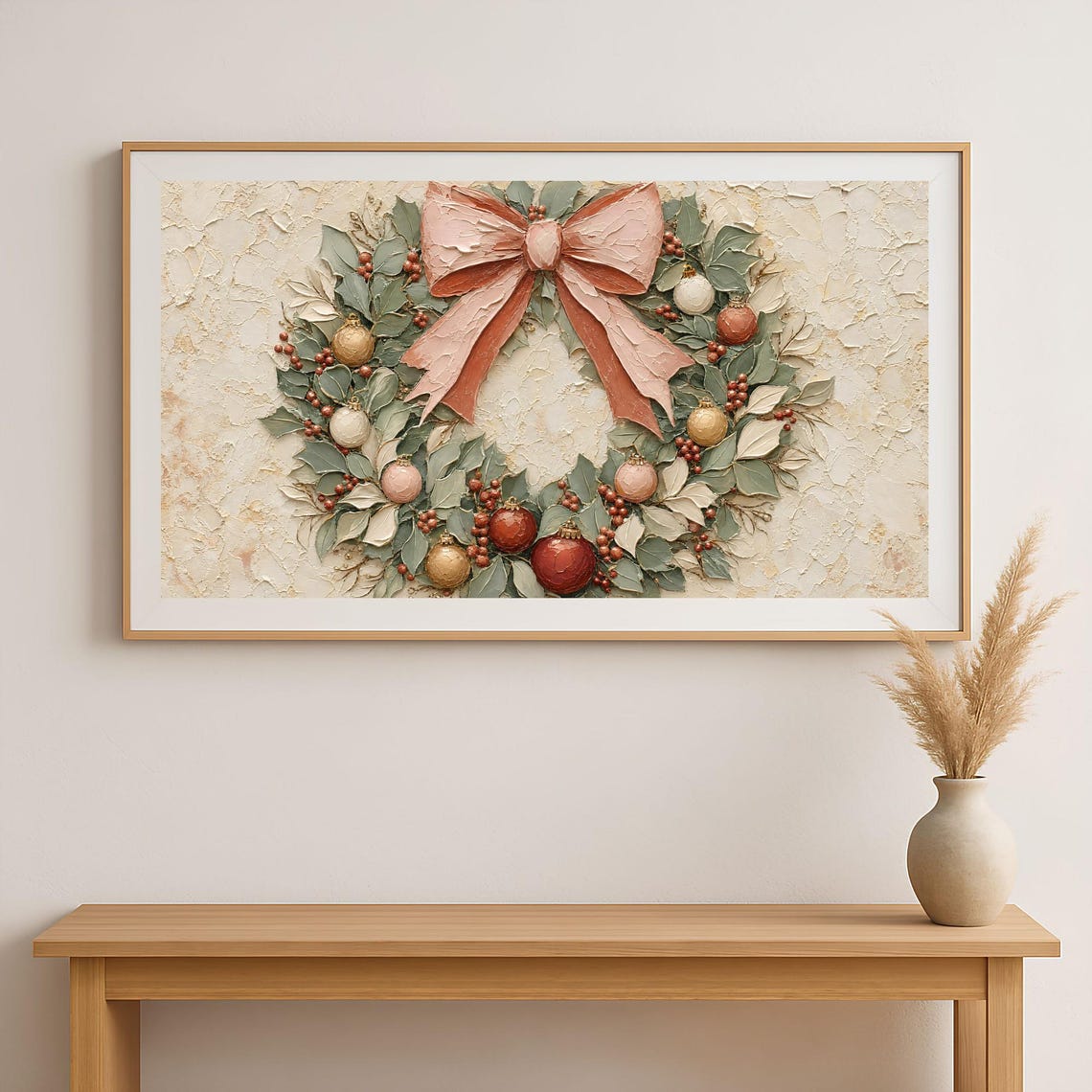 Vintage Wreath shown in a room