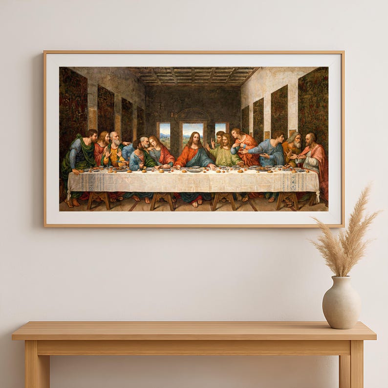 The Last Supper Frame TV Art, Leonardo Da Vinci Classic Painting ...