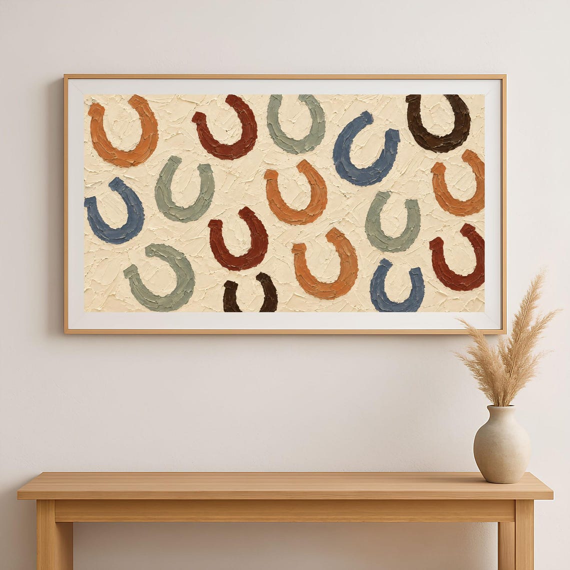 Horseshoe shown in a room