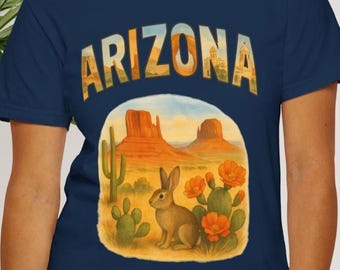 Arizona Desert Shirt Vintage Cactus Tee Gift for Travelers Vacation Southwestern Retro Style