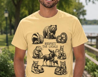 Maglietta con grafica vintage per amanti della natura e della fauna selvatica, della foresta e degli animali, ideale per escursioni.