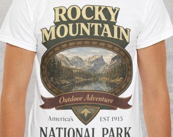 Rocky Mountain National Park Shirt Hiking Gift Nature Lover Travel Colorado Vintage Landscape Tee