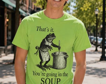Camiseta divertida de rana, camiseta vintage con meme, regalo sarcástico, humor cottagecore