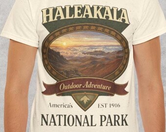 Haleakala National Park shirt Maui Hawaii cadeau reiziger zonsopgang vulkaan vintage landschap T-shirt