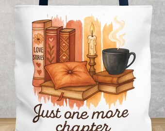 Borsa tote per amanti dei libri, regalo di lettura, illustrazione letteraria, comoda borsa in tela per topi di biblioteca