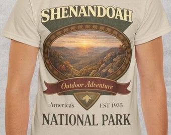 Shenandoah National Park Shirt Virginia Gift Hiker Travel Skyline Drive Vintage Mountain Graphic Tee