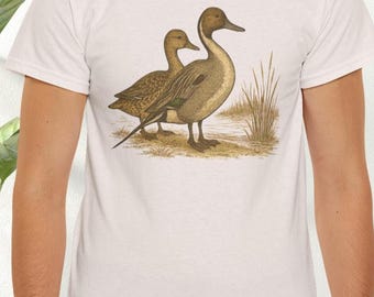 Camiseta de pato ánade real, regalo vintage de caza para hombre, camiseta de naturaleza rústica para exteriores, estilo natural