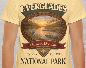 Everglades National Park Shirt Florida Gift Nature Lover Travel Souvenir Vintage Wildlife Graphic Tee